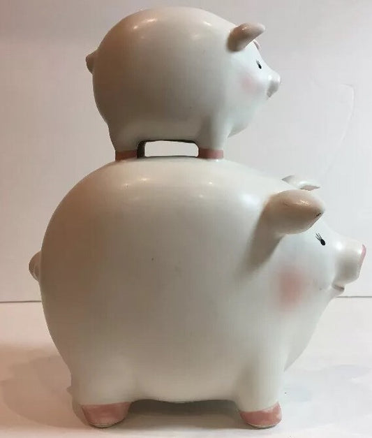 Piggy Bank HIS MONEY HER MONEY C. M. Redwine Savings Coins Ceramic