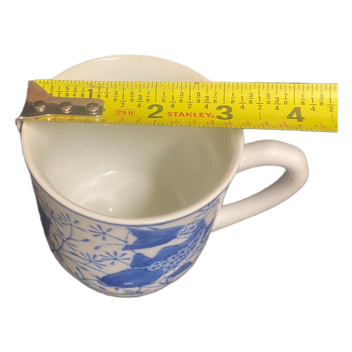 KOI FISH Cup Blue & White Carp Ceramic Coffee Tea Cup