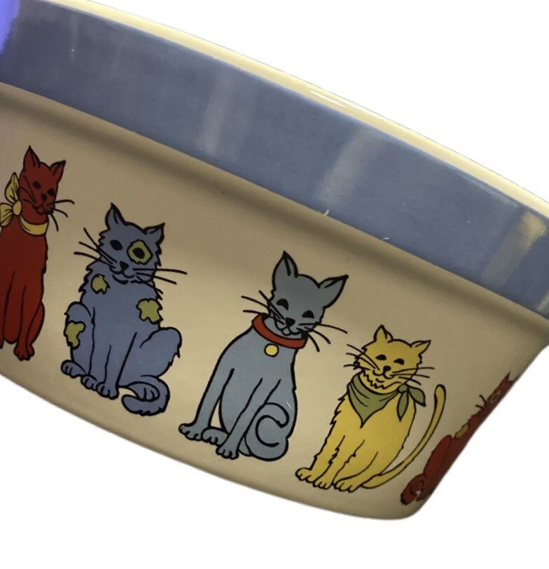 Signature Housewares My Friends Cat & Dog Food Water Bowls Set of 2 Ceramic
