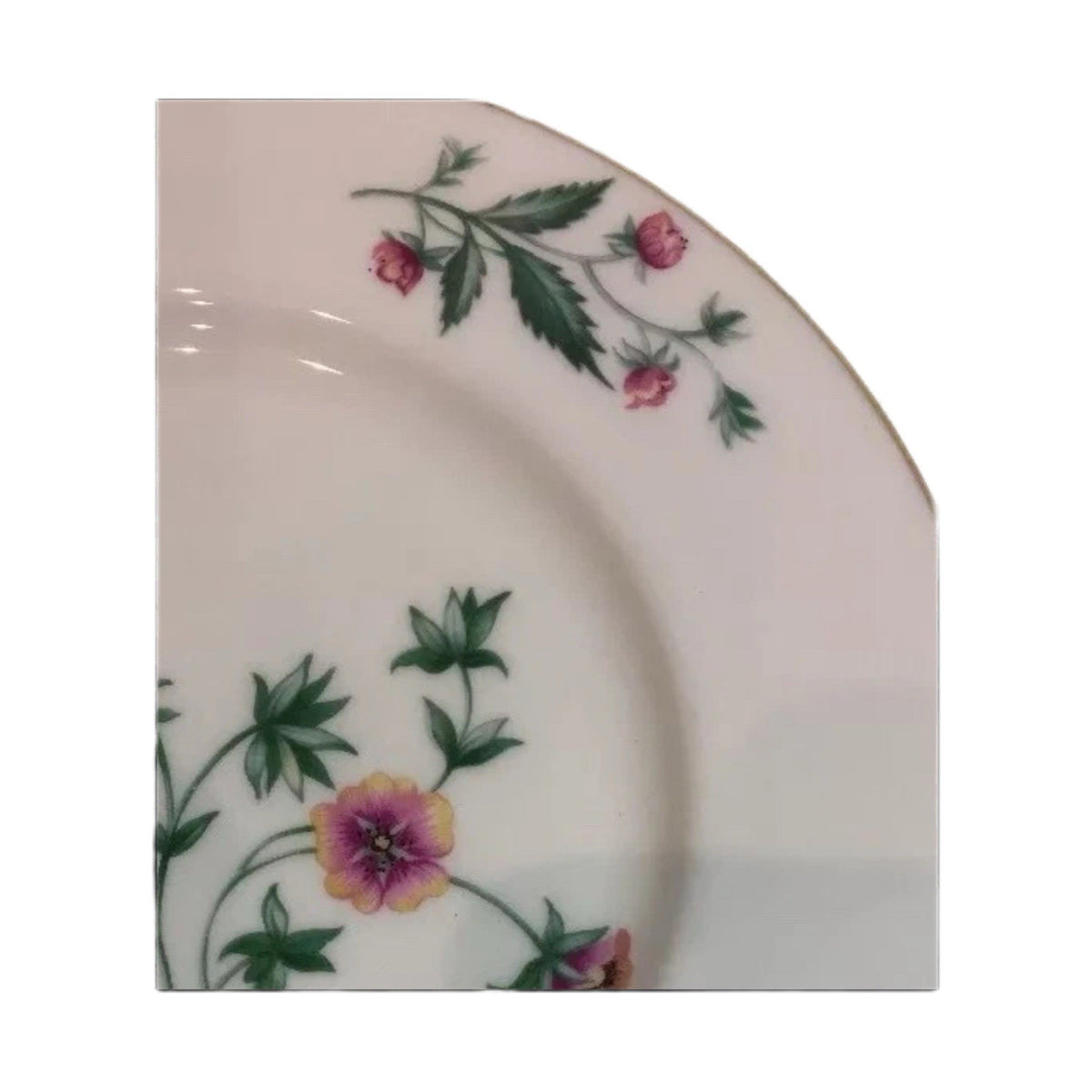 Lenox Country Garden W-302 Set of 7 Dinner Plates 10.5” USA Floral Gold Trim