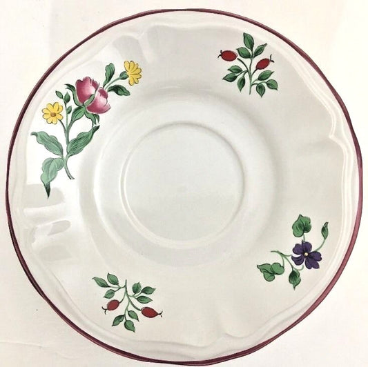 A Carleton Varney Rosalynn Saucer — Floral Design, Japan, 6.25"