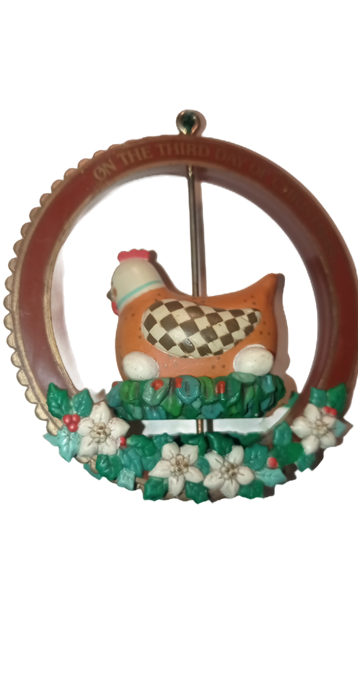 Enesco Imports Mike Gilmore French Hen Tree Ornament 1987 12 Days Of Christmas