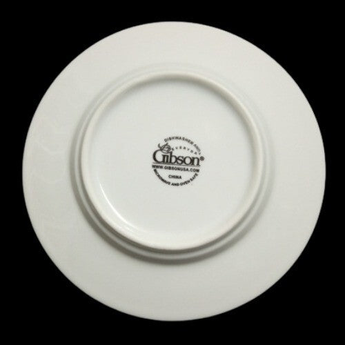 Gibson SCARLET LEAVES 3-Saucers Plate 6 ¼” Floral Ceramic