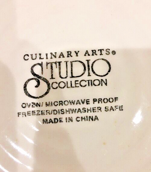Culinary Arts Studio Set of 4 Salad Plates Hand Painted Collection Oven