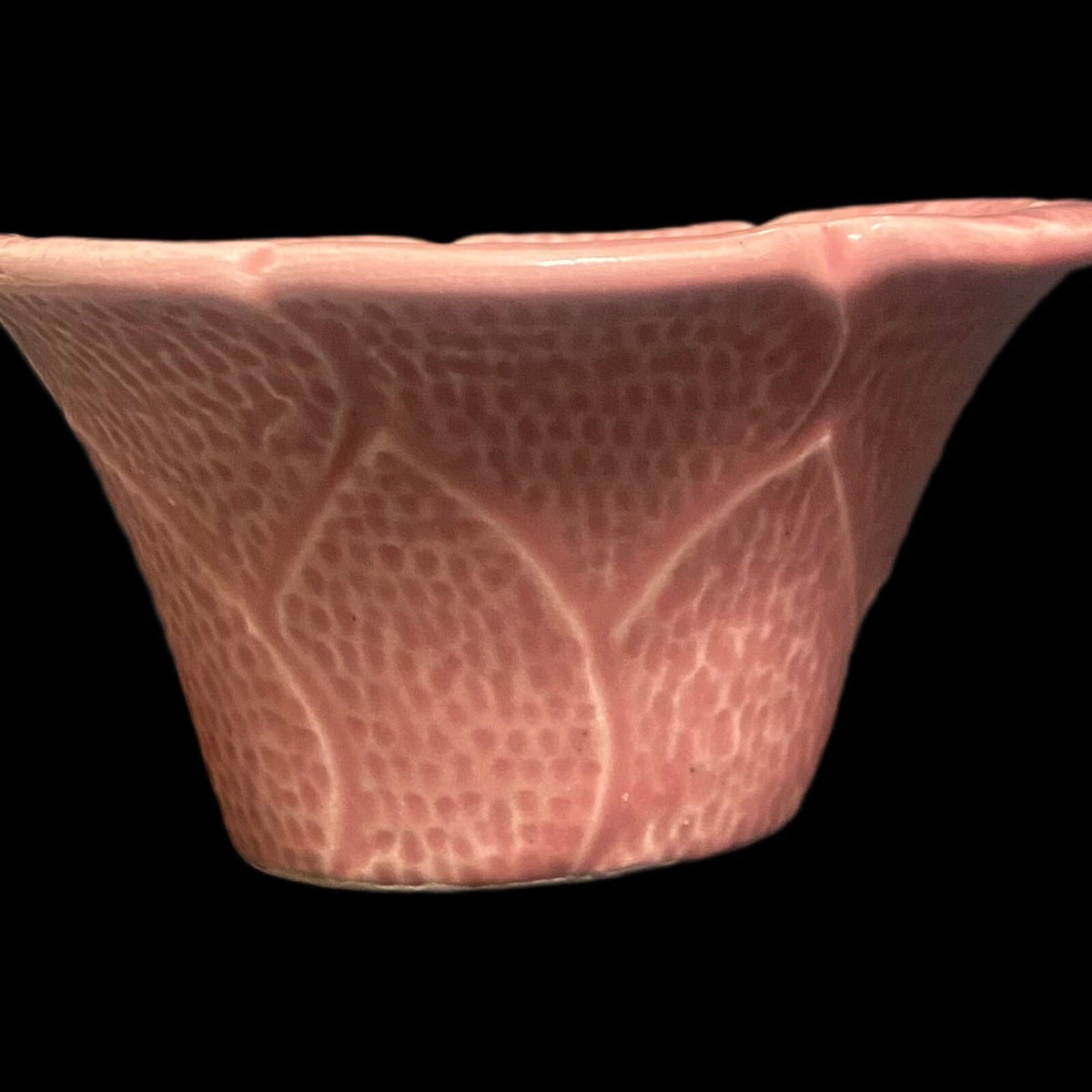 Vintage TIC Pottery USA Bowl Pink Cactus Flower Shaped Ceramic Dish Trinket