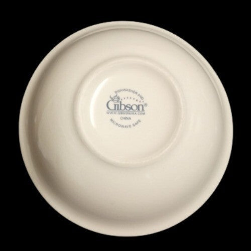 Vintage Gibson Designs ROYAL DUCHES BLUE 4 Cereal Bowls 6 5/8”D Blue Marbled