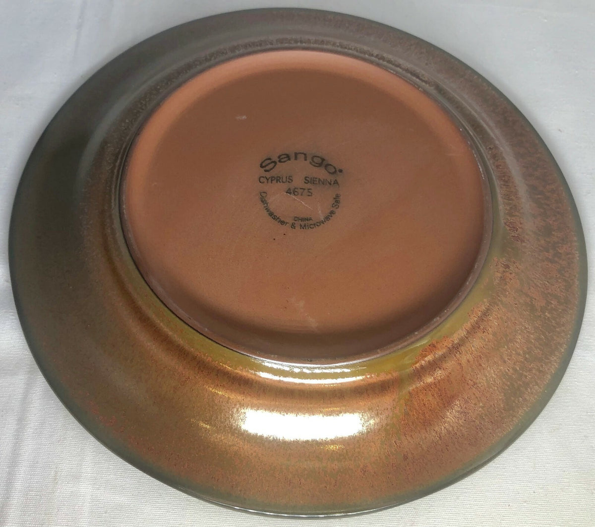 Sango CYPRUS SIENNA Stoneware Set of 3 Salad Plates #4675 Dinnerware 8 5/8" D