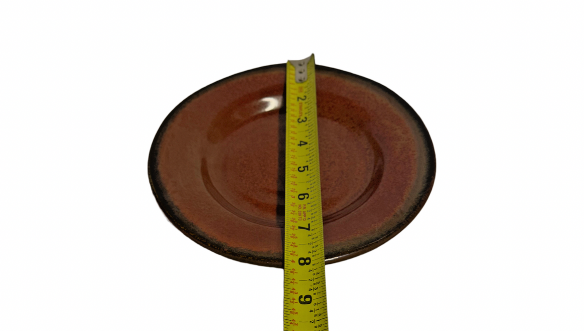 Set of 3 Gourmet Expressions Stoneage Cinnamon Salad Plates 8.1/8” Rustic Brown