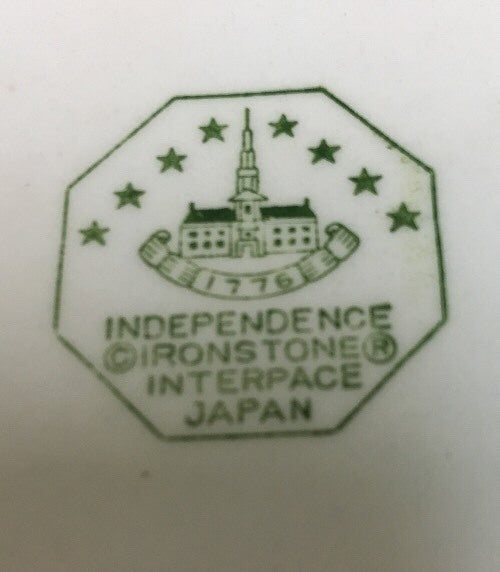 Independence Ironstone Interpace Creamer & Sugar Bowl No Lid Japan Octagonal