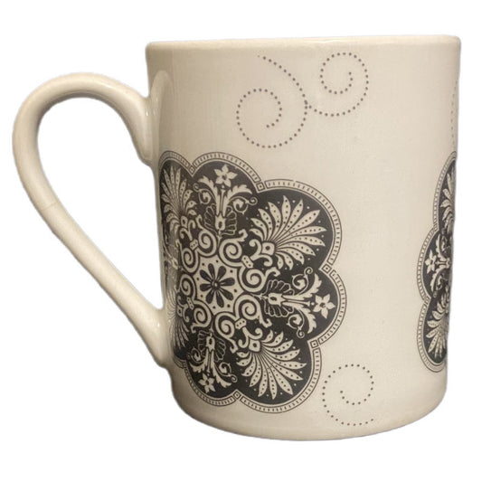 Godinger Paris Royal Coffee Mug — Black & White Floral