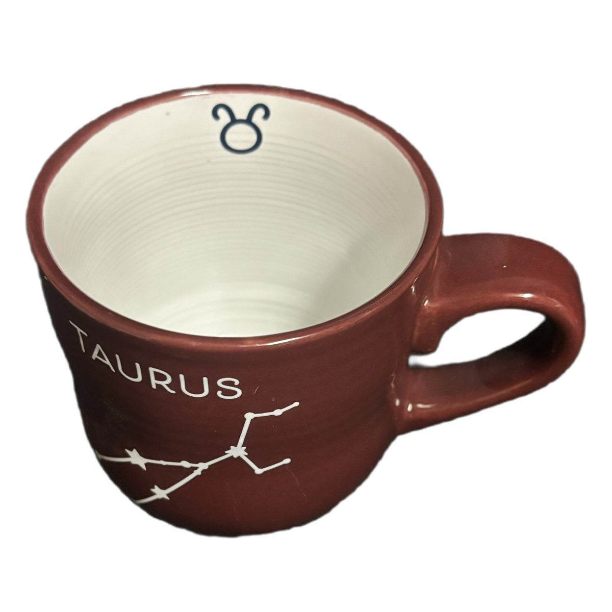 Zodiac Sign TAURUS Mug Bull Horoscope Symbol Coffee Tea Astrology Maroon Cup
