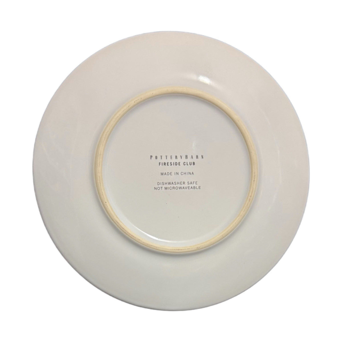 Pottery Barn Fireside Club Simbatco Salad Plates Set of 4 Color Crest Emblem