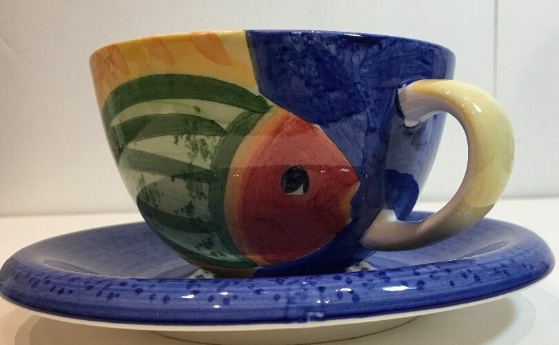 Bella Ceramica Gone Fishing - Magnolia-Hand-Painted Dinnerware Collection