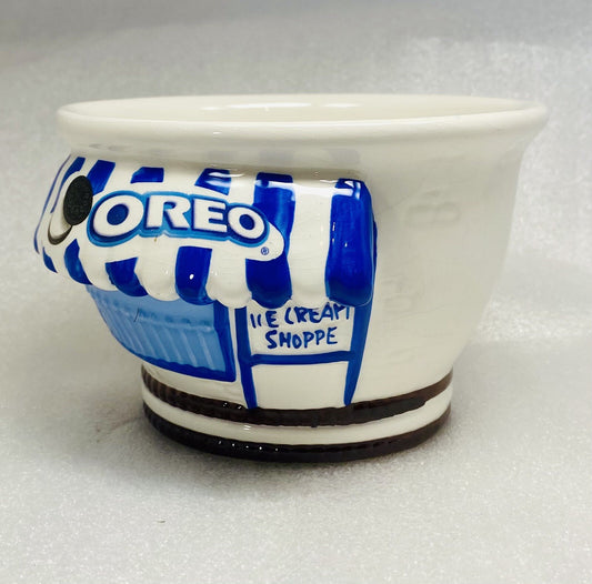 Houston Harvest Oreo Ice Cream Bowl “ICE CREAM SHOPPE” Sundae Cup 5" D x 3 1/2"H