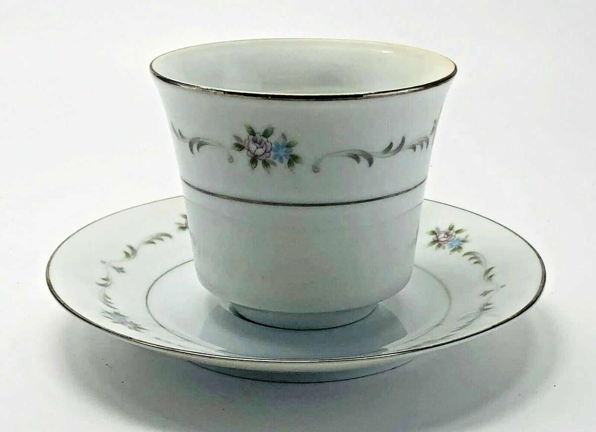 Wyndham VALENCIA Fine China Japan 364 Floral Silver Trim Dinnerware Collection