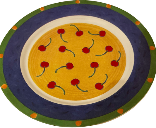 Vintage Riviera Van Beers TUSCAN CHERRIES 4-Salad Plates Signature Housewares