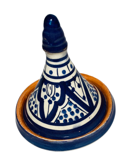 Moroccan Condiment Spice Olives Multi-Purpose Tajine 3 1/2" D GGE ATRIA BLUE