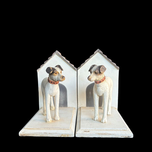 Terrier Breed Bookends Dog Figurines Collectable Statues Holder For Books