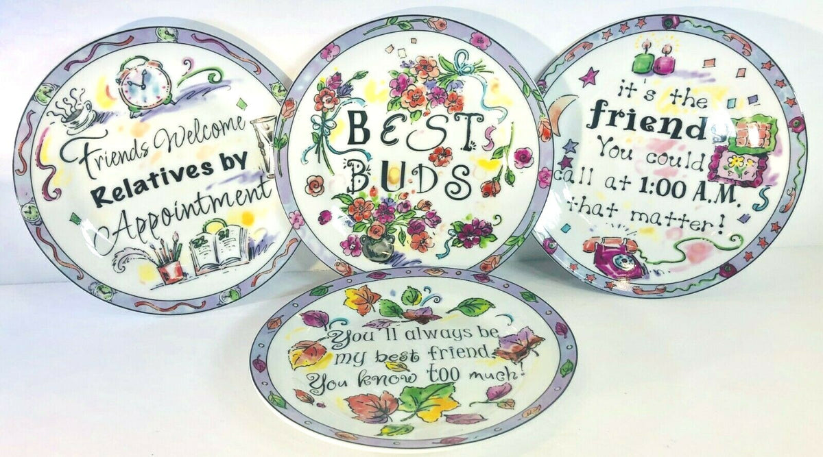 Set of 4 Dessert Plates By Porcelain Treasures Collection
