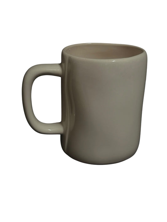 Rae Dunn ALL FOR LOVE Ceramic Coffee Mug White Black Lettering 16 oz