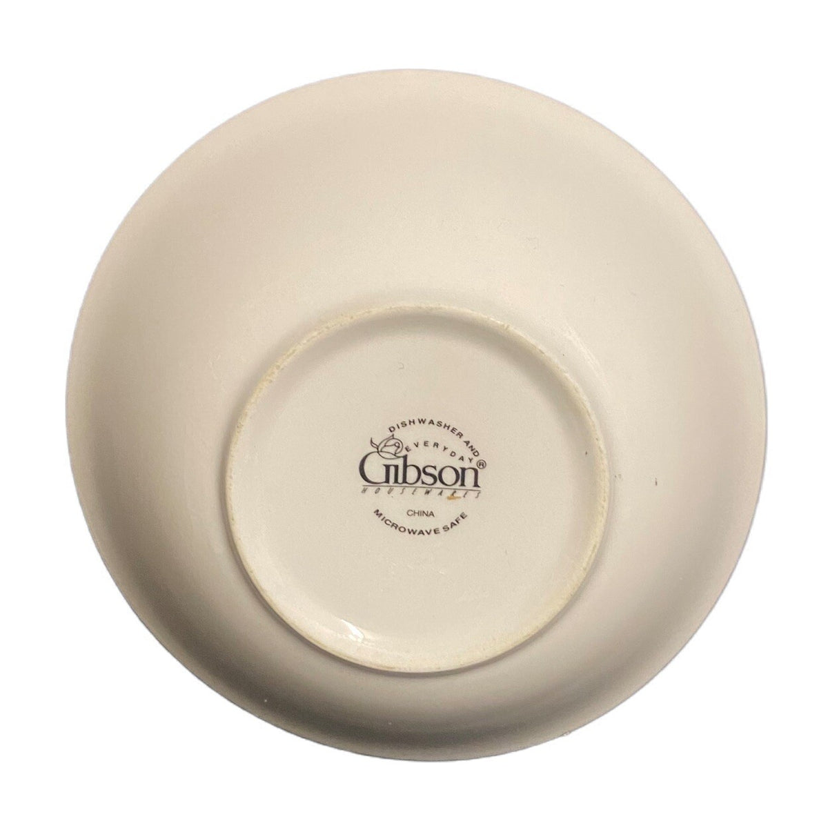 Gibson Designs FRUIT GROVE Coupe Soup Cereal Bowl Cherries Grapes 7 1/8” D White