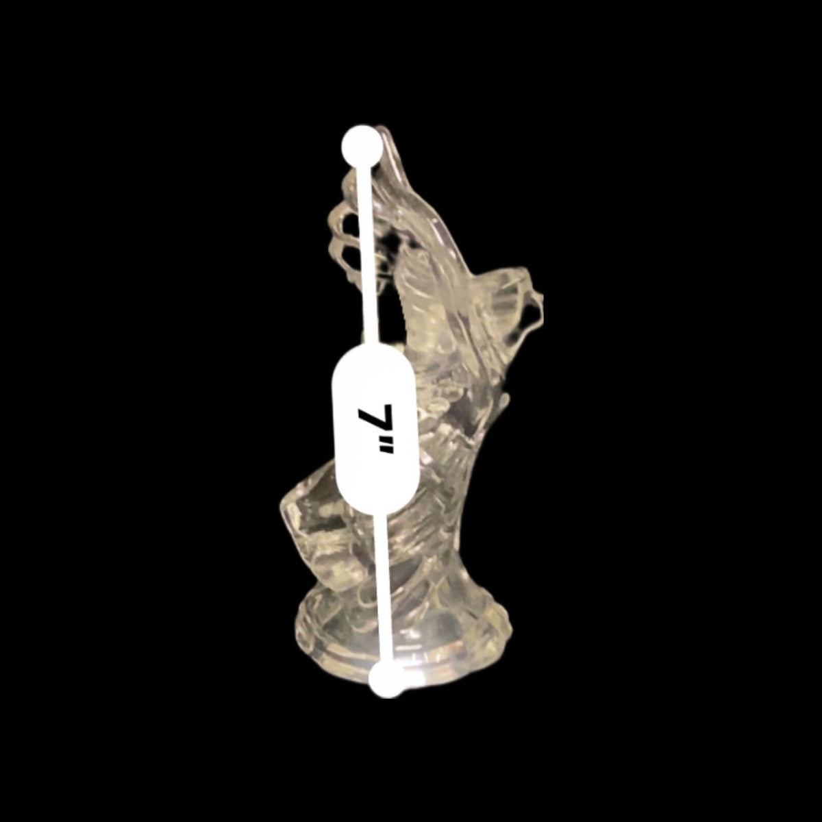Vintage BIERDEMANN Candle Holder 2-Crystal Glass Angel Candlestick