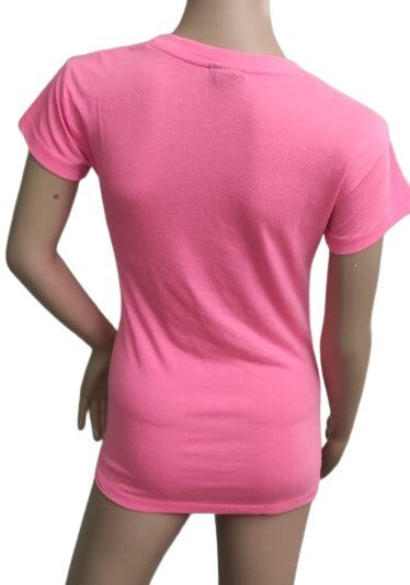 Rue 21 T-Shirt Love is Infinite Pink Crew Neck Cap Sleeves Top M