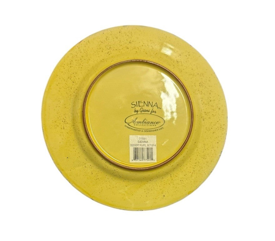 Sienna by Giani for Ambiance Collection Set of 4-Salad Plates Hand Painted