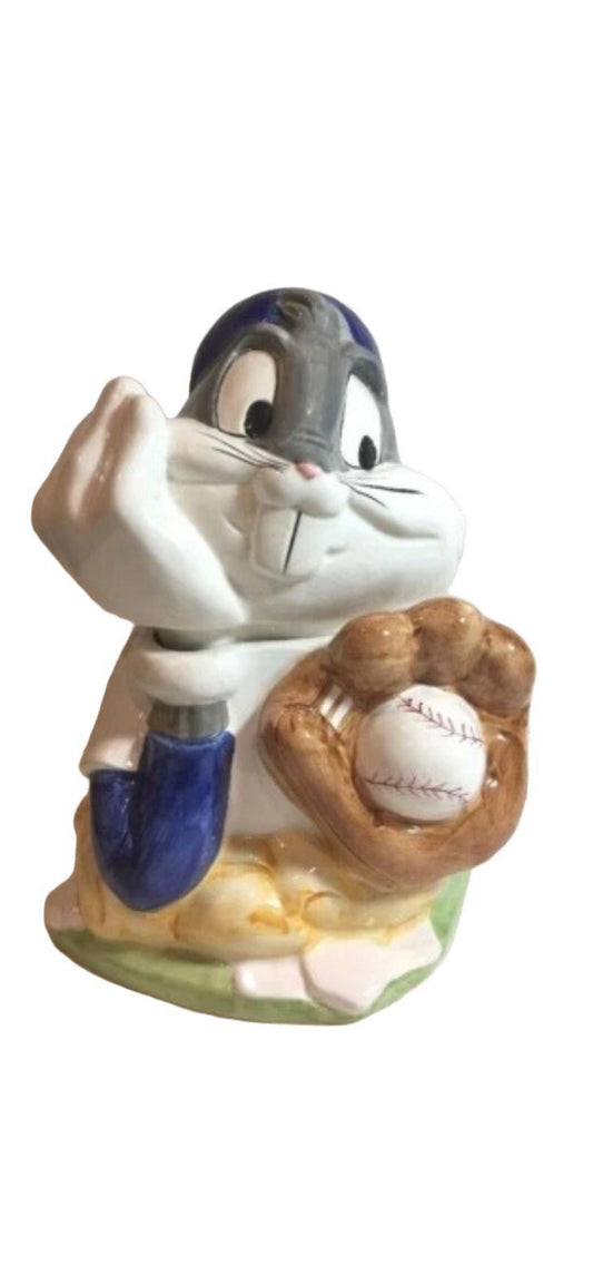 Warner Bros Bugs Bunny Baseball Cookie Jar — Looney Tunes, Ceramic (1993, Vintage)