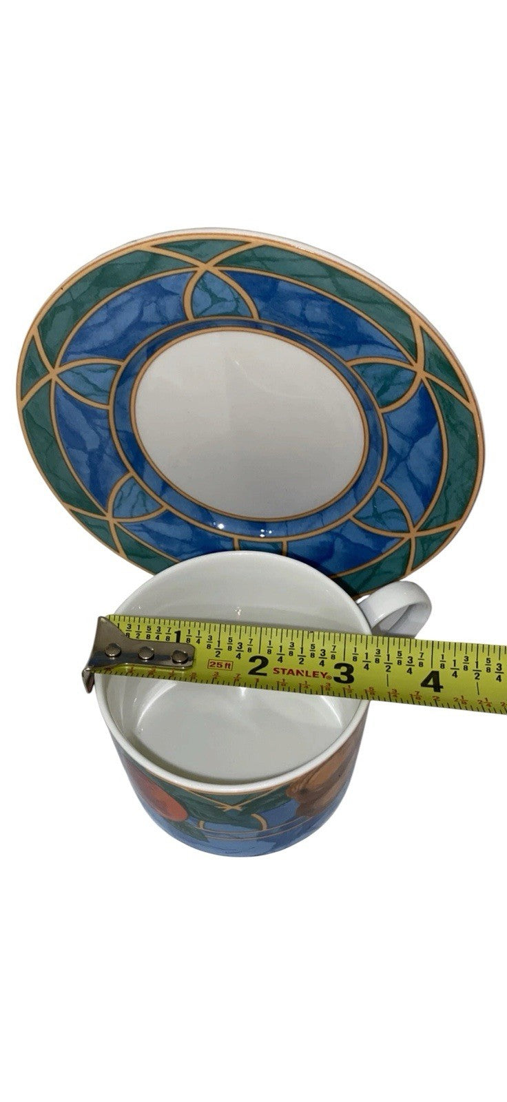 Victoria & Beale Forbidden Fruit 9024 8 Piece Set 4 Cups 4 Saucers Porcelain