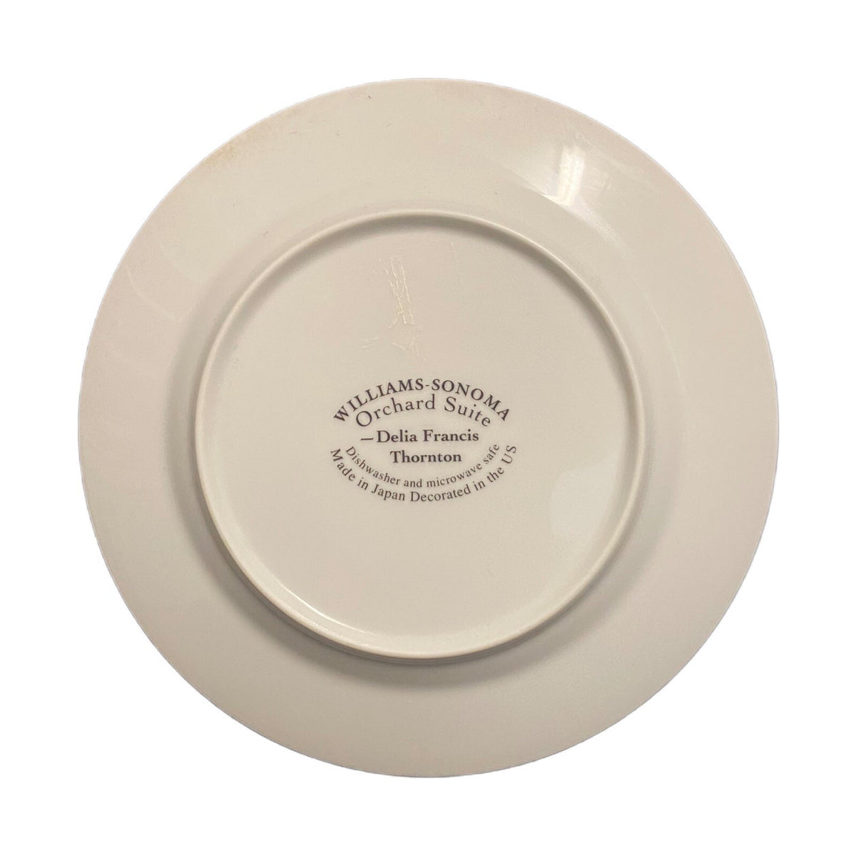 Williams Sonoma 4 Salad Plates ORCHARD SUITE Fruit Dessert Ceramic Japan 7 3/4”D