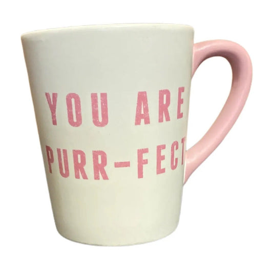 Target Mug YOU ARE PURR-FECT Stoneware Kitty Cat Inside Perfect Tea Coffee Cup