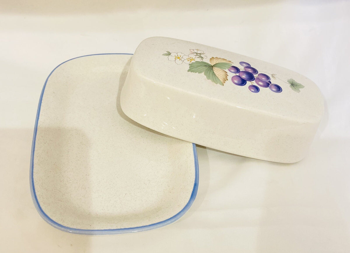 Savoir Vivre "LUSCIOUS" Covered Ceramic Butter Dish Japan JJ017 Oven To Table