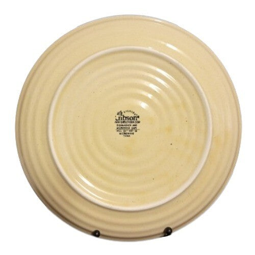Gibson Designs Ocean Dream Rooster Dinner Plates Set of 4 10 7/8” D Blue Rim