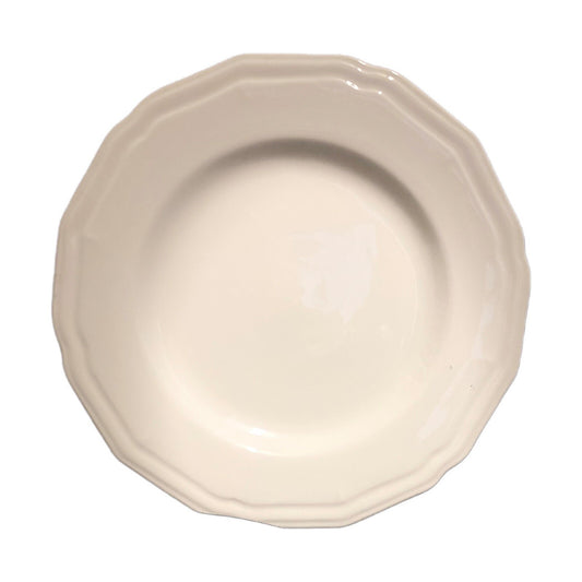 Gibson Designs PLEASANT HILL 6-Salad Plates Scalloped White Dessert Dinnerware