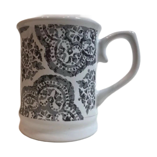 Signature Housewares Batik Gray Coffee Mug 2014 Stoneware Tea Cup Room Creative