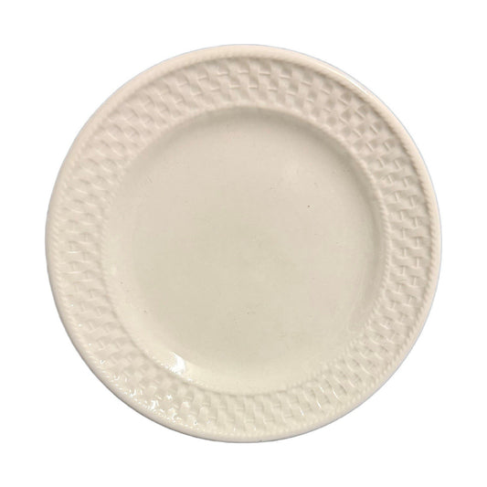 Oneida Wicker 1-Bread & Butter Plate 6” White Basket Weave Ceramic Dessert Dish