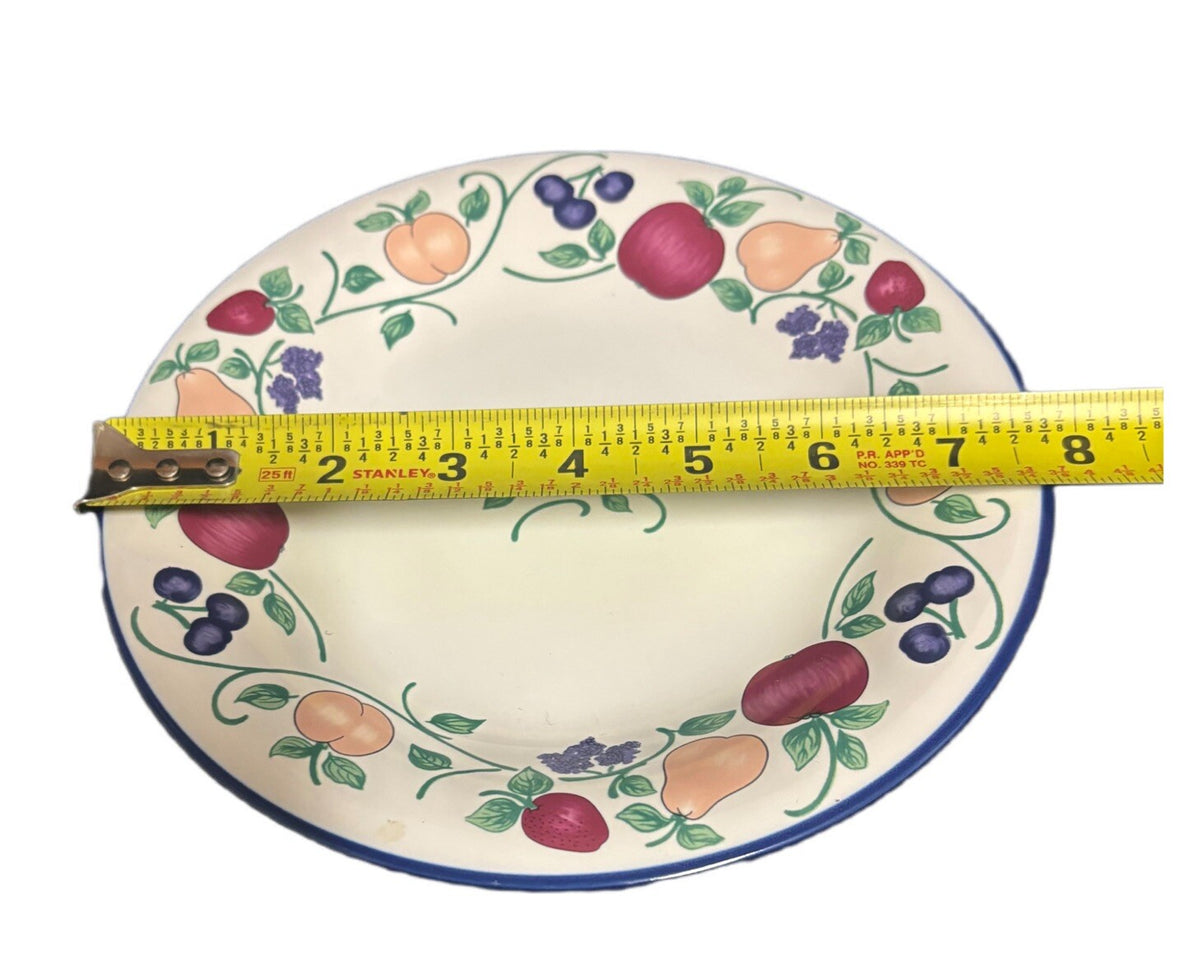 A Princess House 2-Salad Plates ORCHARD MEDLEY Ceramic Dessert Dishes