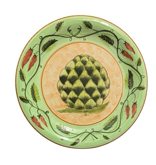 Set of 2 Vintage 1998 CBK Ltd Fruit Artichoke Grape 11” D Decorative Plates