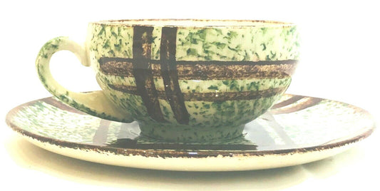 Blue Ridge RUSTIC PLAID Southern Pottery Hand Painted Dinnerware Collection USA