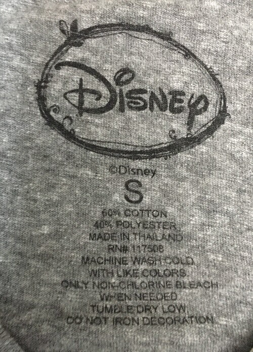 Disney Mickey Mouse Gray V-Neck T-Shirt Women’s Small Graphic Tee Classic S