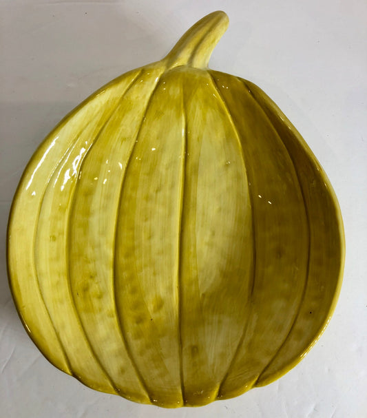 "Harvest Collection" Pumpkin Shape Deep Plate/Bowl Style-Eyes by Baum Bros