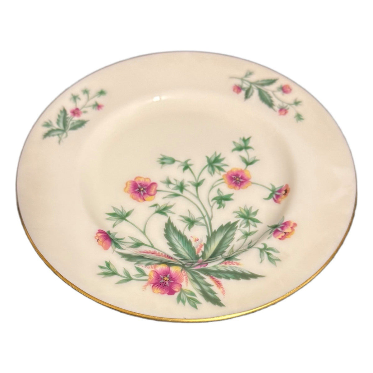 Lenox Country Garden W-302 Set of 3 Bread & Butter Plates USA Gold Trim