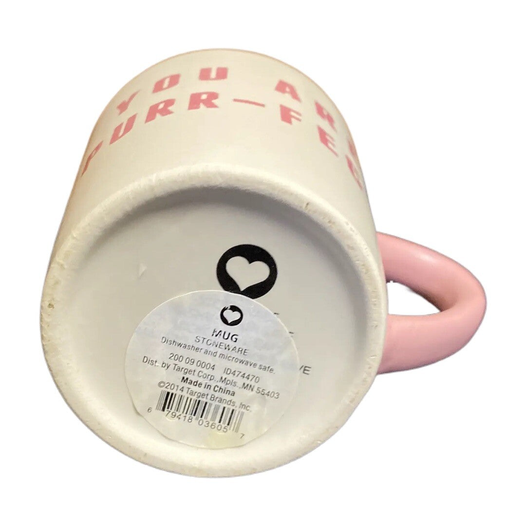 Target Mug YOU ARE PURR-FECT Stoneware Kitty Cat Inside Perfect Tea Coffee Cup
