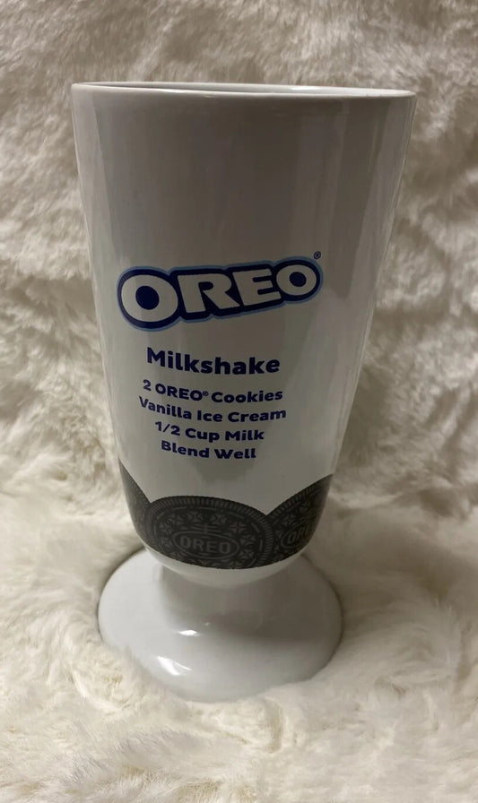 Oreo Cookies Milkshake Embossed Ceramic Pedestal Ice Cream Shake Tall Milk Cup
