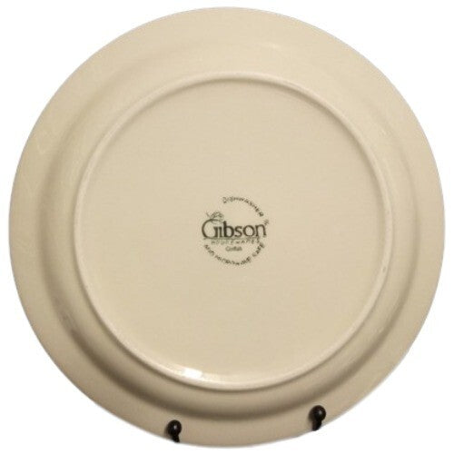 Gibson Designs DAISY 2-Dinner Plates 10 ¼” D Sunshine Seed Floral Stoneware Dish