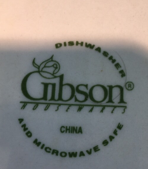 Rare Gibson Housewares 4-Salads Plates Farm Scene Village Dessert Dishes 8" D