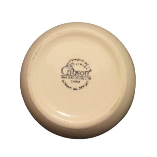 Gibson Everyday 4-Soup/Cereal Bowls 5" D Blue Rim Coupe Oven Safe