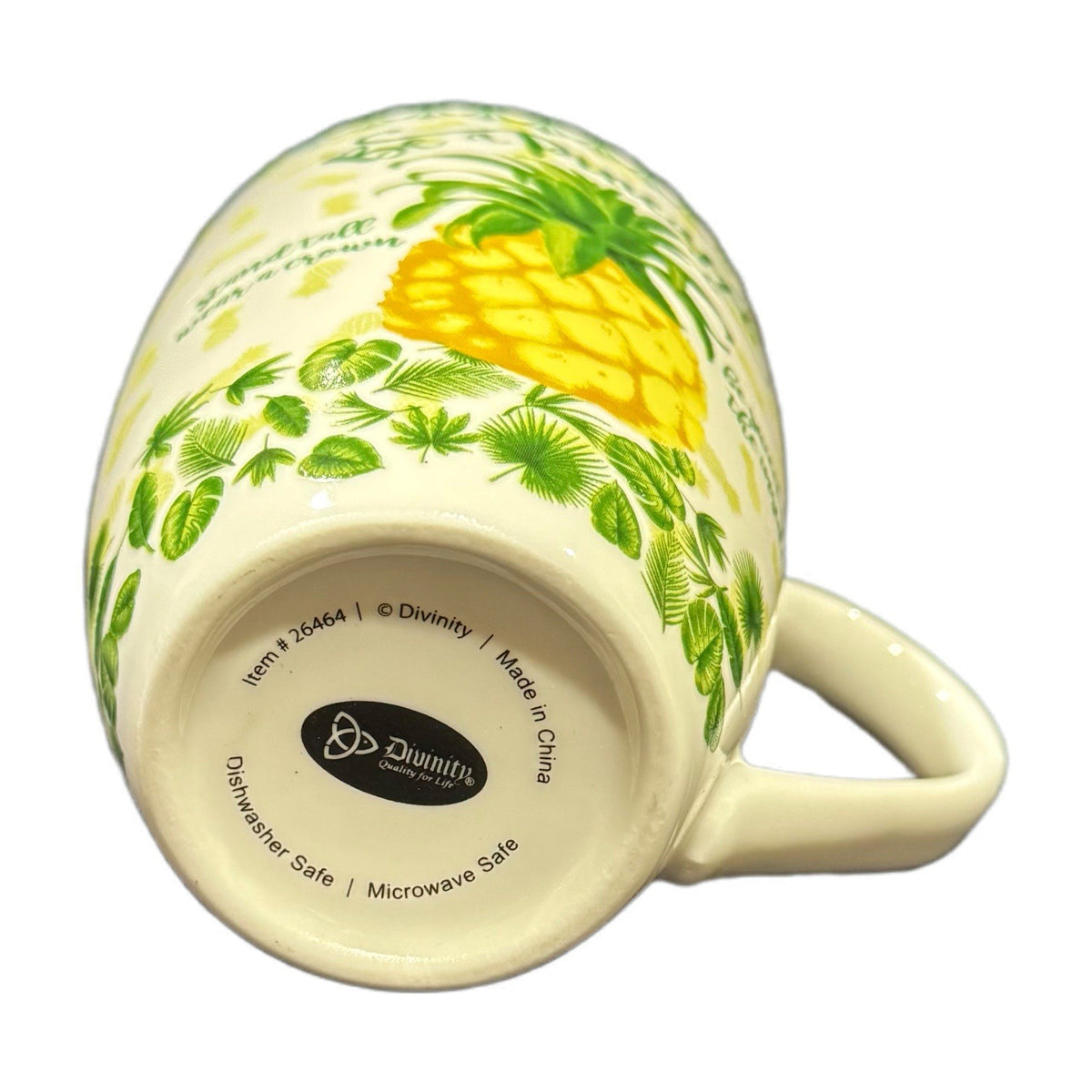Unique Divinity Pineapple Mug – Be a Pineapple Quote – Tropical Ceramic Cup