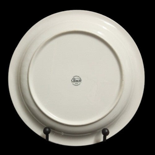 Gibson Designs FRUIT CENTER Dinner Plate 10 5/8”D Elite Blue Band Fruit Center